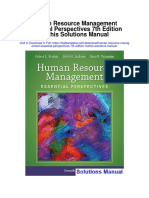 Human Resource Management Essential Perspectives 7th Edition Mathis Solutions Manual