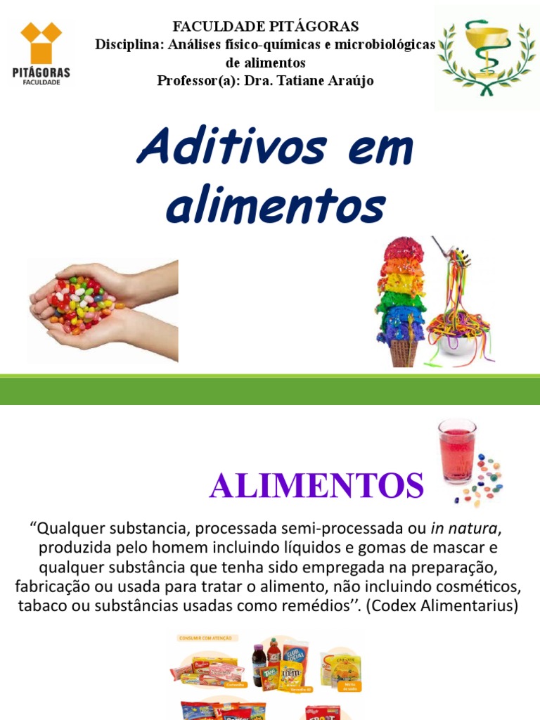 Aditivos Químicos em Alimentos | PDF | Emulsão | Substitutos de açúcar