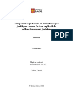 Indépendance Judiciaire en Haïti, Les Règles Juridiques Comme Facteur Explicatif Du Malfonctionnement Judiciaire