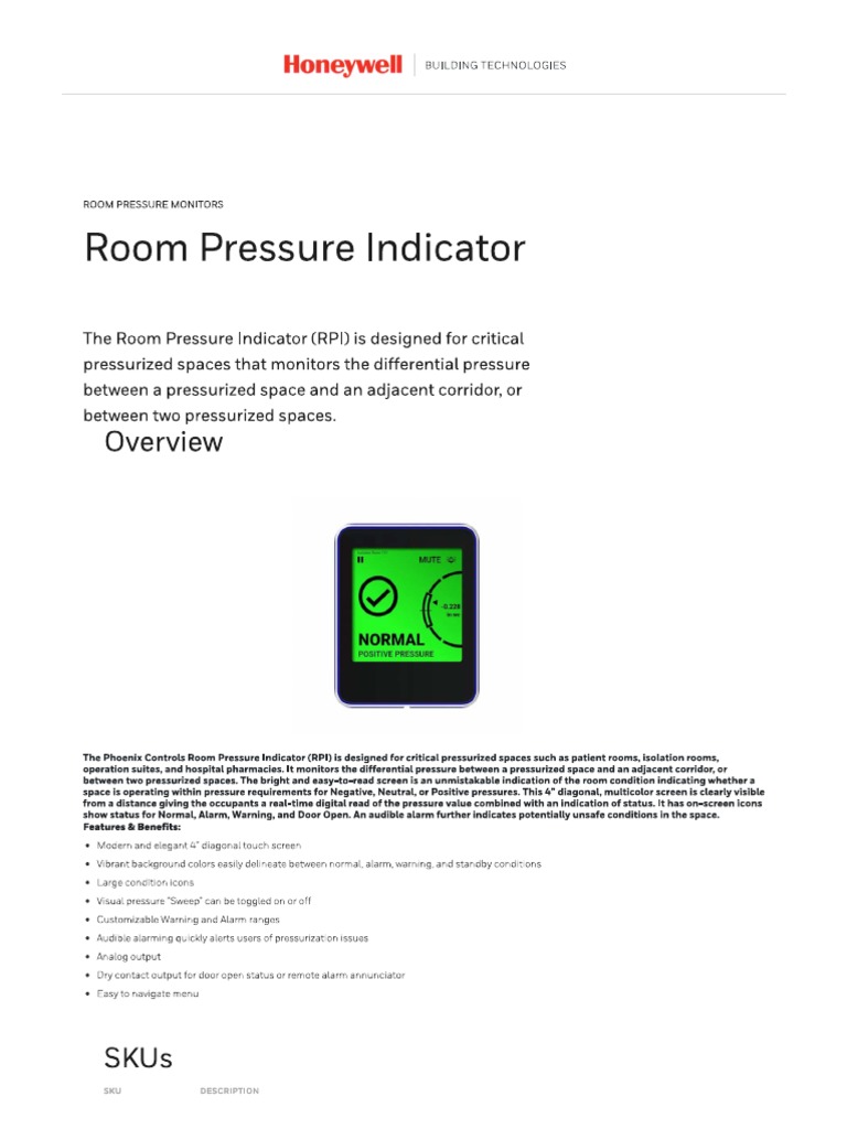 Room Pressure Indicator PDF