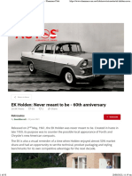 EK Holden Never Meant To Be - 60th Anniversary - Shannons Club