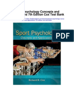 Sport Psychology Concepts and Applications 7th Edition Cox Test Bank