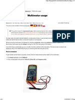 Use of Multimeter To Check Electronics