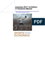 Sports Economics 2017 1st Edition Berri Solutions Manual