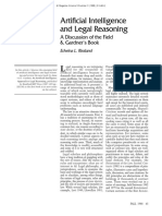 Ai and Legal Reasoning - Discussion On The Field Book