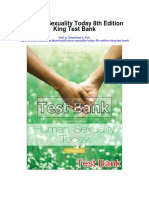 Human Sexuality Today 8th Edition King Test Bank