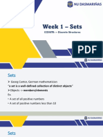 Discrete Sctructures Week 1 - Sets