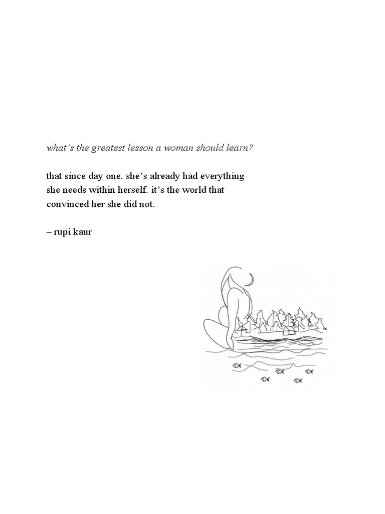 What's The Greatest Lesson A Woman Should Learn? | PDF | Career & Growth