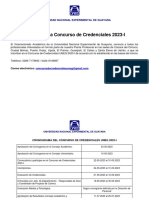 Convocatoria Concurso de Credenciales 2023-I.