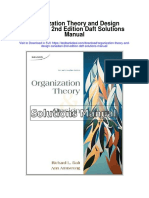 Organization Theory and Design Canadian 2nd Edition Daft Solutions Manual