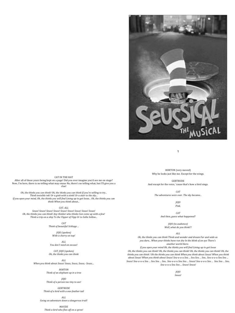 Seussical Jr. Script Excerpts | PDF