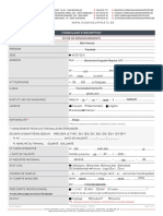 Formulaire D'Inscription: Fiche de Renseignements