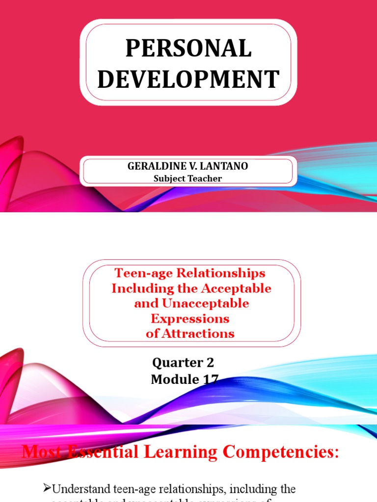 Understanding Teen-age Relationships | PDF | Intimate Relationships | Love