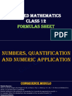 Applied Mathematics Formula Sheet