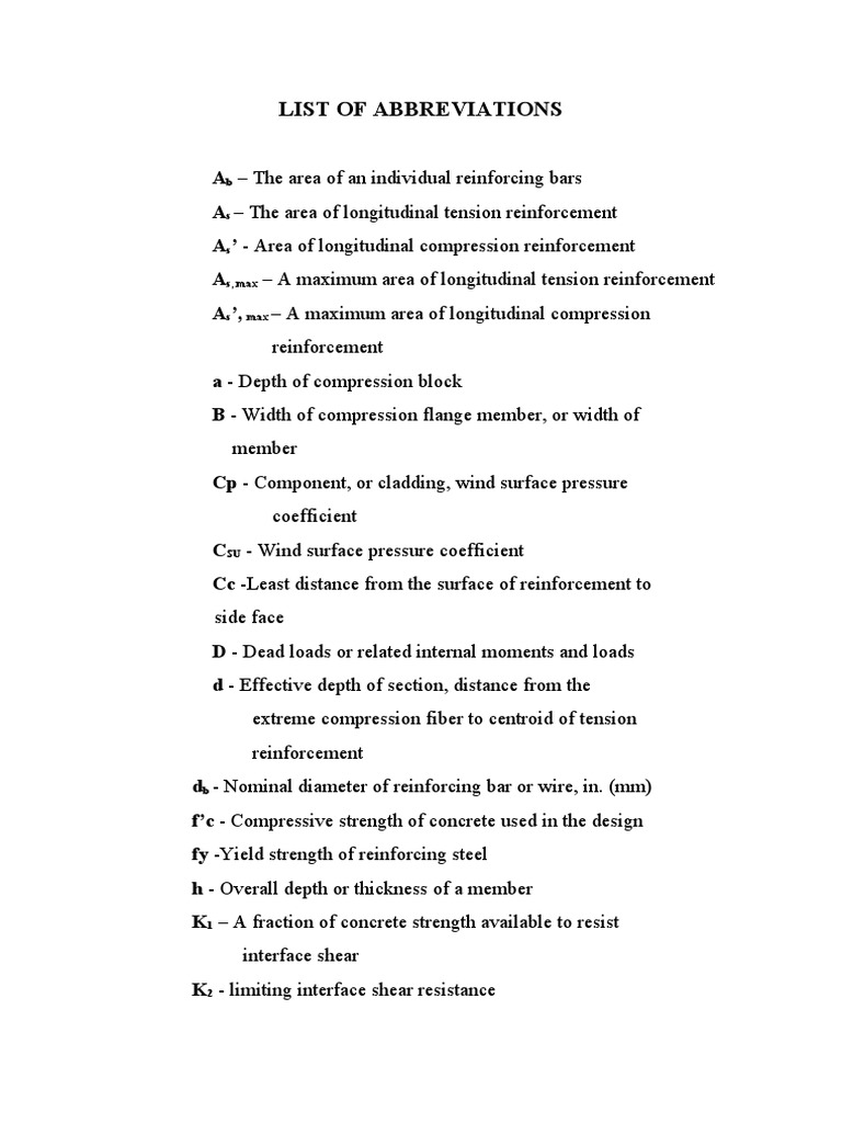 List of Abbreviation | PDF