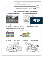 Avaliação Bimestral de Geografia 3º Bimestre.