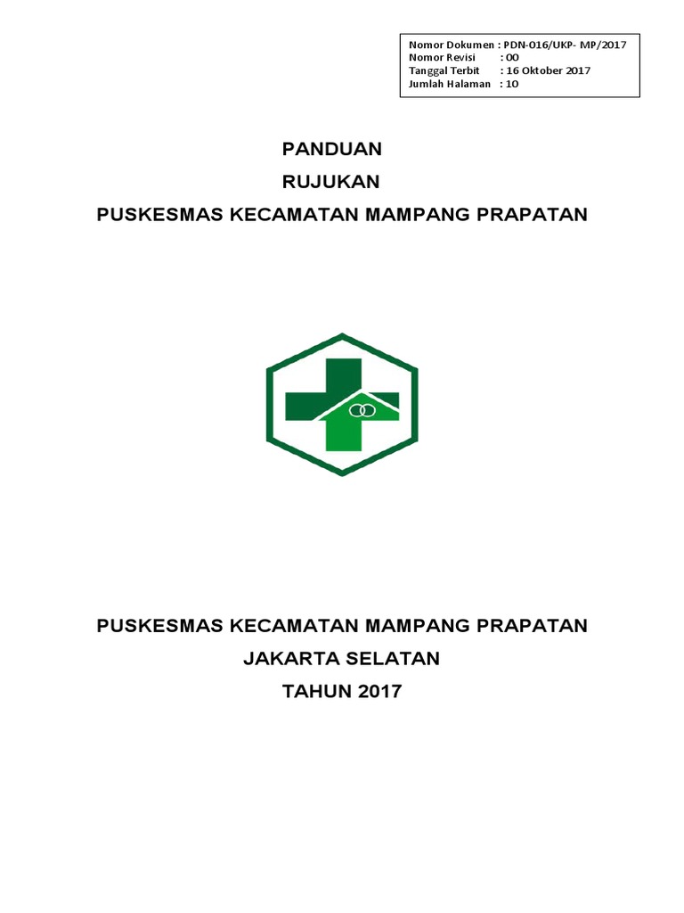 Panduan Rujukan Kesehatan Puskesmas Mampang | PDF | Pengembangan Diri