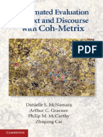 McNamara D.S., Graesser A.C., McCarthy P.M., Cai Z. - Automated Evaluation of Text and Discourse With Coh-Metrix-CUP (2014)