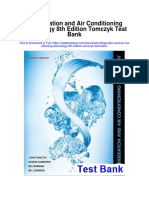 Refrigeration and Air Conditioning Technology 8th Edition Tomczyk Test Bank