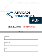 Simulado 01 - Português - 3º ano (atividadepedagogica.com)