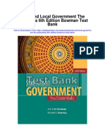 State and Local Government The Essentials 6th Edition Bowman Test Bank