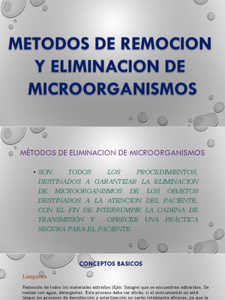 Metodos de Remocion y Eliminacion | PDF | Lavado de manos ...