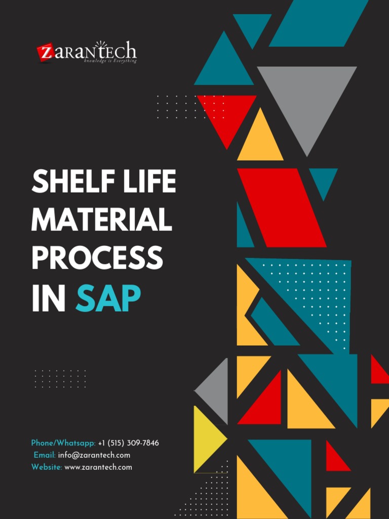 Shelf Life Material Process (SLED) in SAP Download Free PDF Shelf