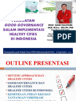 Penguatan Good Governance Dalam Implementasi Healthy Cities Di Indonesia - 11 September 2022