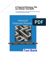 Personal Financial Planning 13th Edition Gitman Test Bank