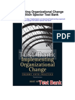 Implementing Organizational Change 3rd Edition Spector Test Bank