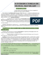 Lecciones Introductorias de Psicopatologia. BAUMBART. RESUMEN