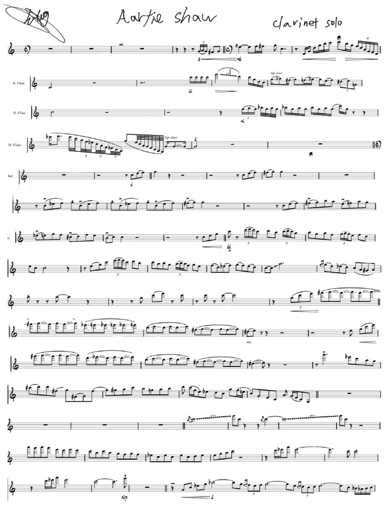 Artie Shaw Concerto Solo PDF