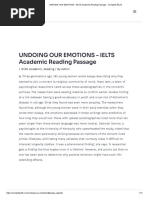 UNDOING OUR EMOTIONS - IELTS Academic Reading Passage - Complete IELTS