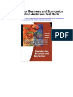 Statistics For Business and Economics 11th Edition Anderson Test Bank