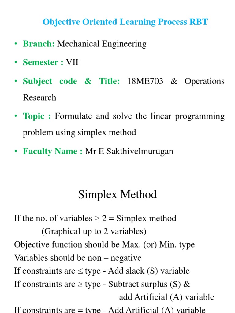 Example For Simplex Mode