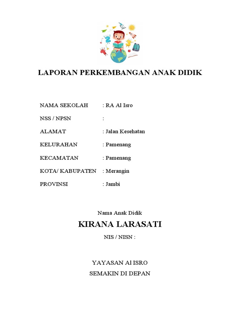Contoh raport kurka ra pdf