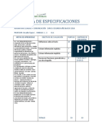 Pruebas Sememestrales y Tabla de Especificaciones 2°año