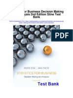 Statistics For Business Decision Making and Analysis 2nd Edition Stine Test Bank