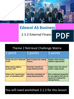 2.1.2 As External Finance