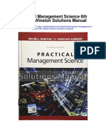 Practical Management Science 6th Edition Winston Solutions Manual