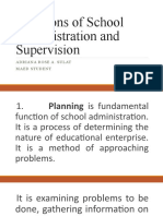 Functions of School Adminstration and Supervision