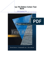 Precalculus 7th Edition Cohen Test Bank