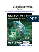 Precalculus Real Mathematics Real People 7th Edition Larson Solutions Manual