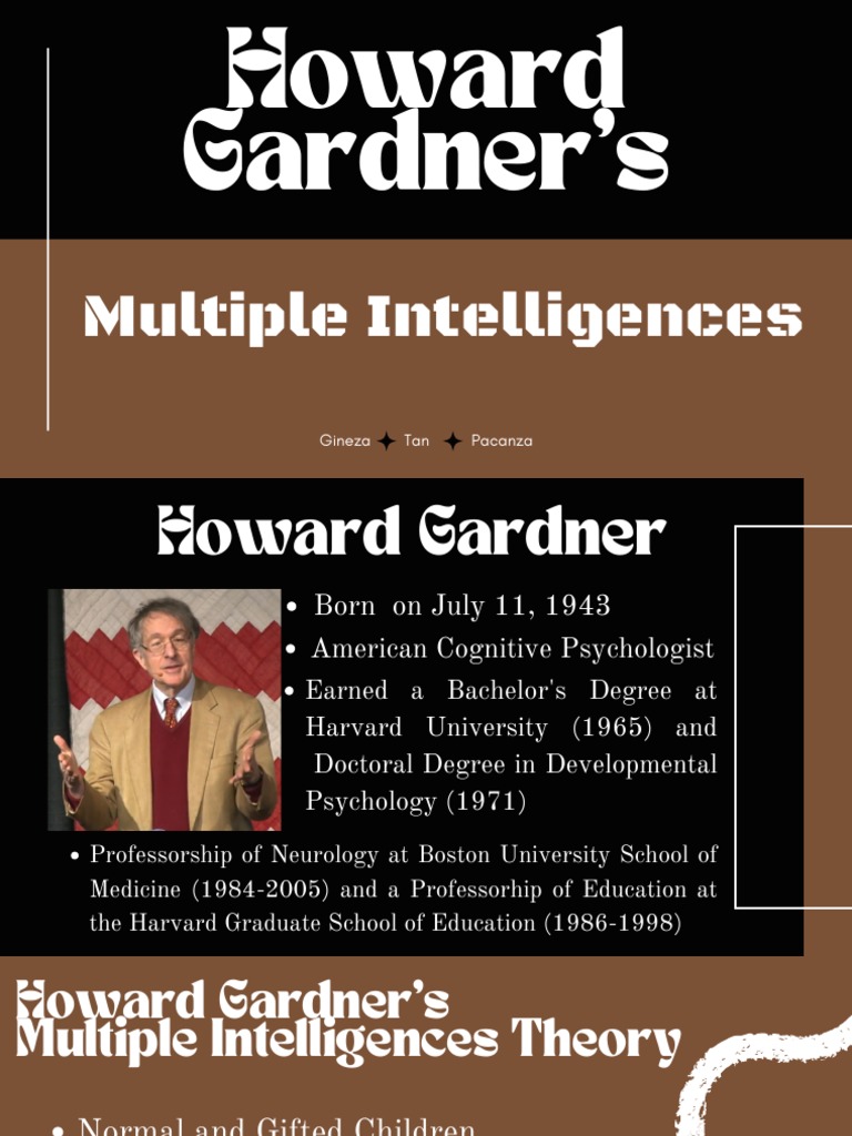 Howard Gardner's Multiple Intelligences Theory | PDF | Intelligence ...