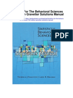 Statistics For The Behavioral Sciences 10th Edition Gravetter Solutions Manual