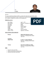 Dela Peña, Aaron Jay Z.application Letter and Resume