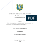 Visita Técnica Guiada a Laboratorio de Estructuras de La Universidad Tecnológica de Los Andes (Utea)