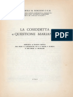 La Cosidetta ''Questione Mariana''. Gabriele M. Roschini, Osm.