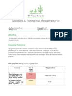 Activity Template - Risk Management Plan