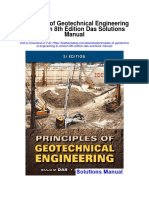 Principles of Geotechnical Engineering Si Version 8th Edition Das Solutions Manual
